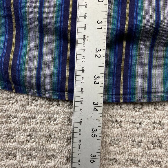 Pendleton Button Down Shirt Men Large L Gray Blue Stripes Short Sleeve KAPALUA - Picture 8 of 8